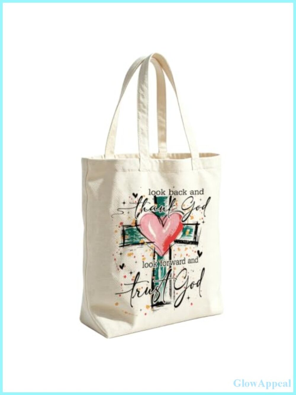 Large Canvas Tote Bag for Women Shoulder Grocery Beach Shopping